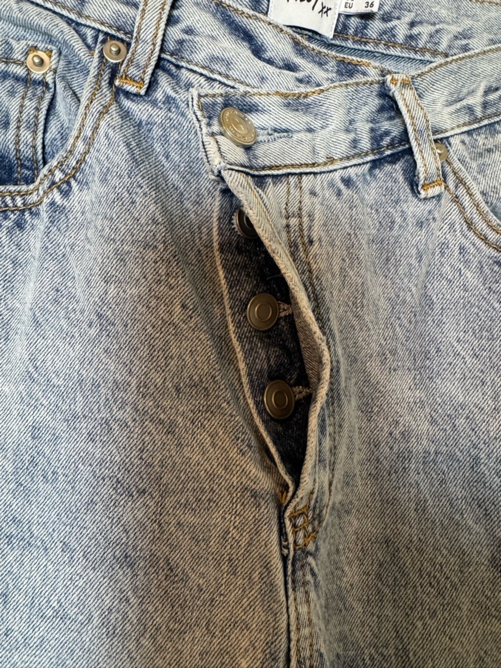 Princess Polly Jeans Womens US 4 Light Wash Straight Leg High Rise Denim Size 28 - Picture 4 of 8